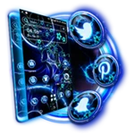 Logo of Dark Blue Fractal Theme Launcher android Application 